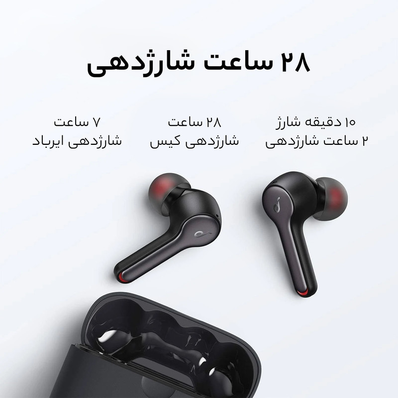 هدفون بلوتوثی انکر مدل SoundCore Liberty Air 2 بدون قابلیت نویز کنسلینگ، درگاه شارژ USB Type-C، دارای کنترل لمسی، مقاوم در برابر رطوبت و عرق
